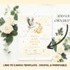 Editable Baby Shower Invitation Template - Stork Delivery 5x7 - Instant Download Digital File - Personalisable & Printable Invite