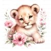 Baby Lion Cubs Clipart, 2 High Quality PNGs. Nursery Art, Card Making, Baby Girl