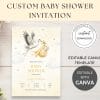 Editable Baby Shower Invitation Template - Stork Delivery 5x7 - Instant Download Digital File - Personalisable & Printable Invite