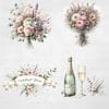 16 Shabby Chic Graduation Clipart Pack | Class of 2024 | Watercolour Graduation Elements | 16 PNG Images | 300 DPI | Floral Vintage Design
