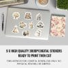 Wedding Planner Digital Stickers | Print then Cut Ready | Vintage Wedding Decor Clipart | Digital Download | 300 DPI PNG